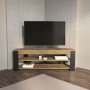 HANAH HOME TV polica Rita Oud Oak Anthracite - slika 1