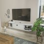 HANAH HOME TV polica Ibarra White - slika 2