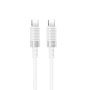 XO XO kabl za telefon USB-C na USB-C 1m 60W WHITE - slika 1