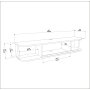 HANAH HOME TV polica Ibarra Black Oud Oak - slika 5