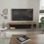 HANAH HOME TV polica Ibarra Black Oud Oak - slika 1