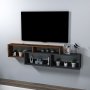 HANAH HOME TV polica Atlantis Light Walnut Anthracite - slika 3