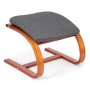 ModernHome Stolica za ljuljanje sa naslonom za noge walnut - slika 2