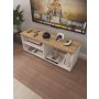 HANAH HOME TV polica Tiny Sonomo White - slika 4