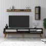 HANAH HOME TV polica Valensiya - Walnut Black Marble - slika 2