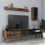 HANAH HOME TV polica Valensiya - Walnut Black Marble - slika 3