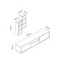 HANAH HOME TV polica Nebula Sapphire Oak - slika 5