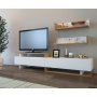 HANAH HOME TV polica Ayaz White Teak - slika 2