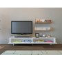 HANAH HOME TV polica Ayaz White Teak - slika 1