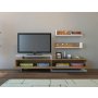 HANAH HOME TV polica Ayaz Teak White - slika 1