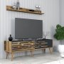 HANAH HOME TV polica Valensiya 140 - Walnut Anthracite - slika 2