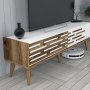 HANAH HOME TV polica Valensiya 140 - Walnut White - slika 4