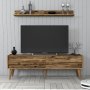 HANAH HOME TV polica Valensiya 140 - Walnut - slika 1