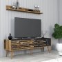 HANAH HOME TV polica Valensiya 140 - Walnut Black Marble - slika 2