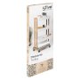 FIVE FIVE POLICA SA TOCKICIMA I 4 POLICE 40,2X30X87,7CM BAMBUS/MDF BELA - slika 2