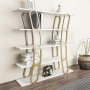 HANAH HOME Polica za knjige Adar White Gold - slika 2