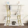 HANAH HOME Polica za knjige Adar White Gold - slika 3