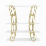 HANAH HOME Polica za knjige Adar White Gold - slika 5