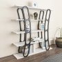 HANAH HOME Polica za knjige Adar White Black - slika 2