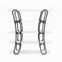 HANAH HOME Polica za knjige Adar White Black - slika 5