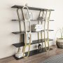 HANAH HOME Polica za knjige Adar Black Gold - slika 2