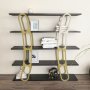 HANAH HOME Polica za knjige Adar Black Gold - slika 3
