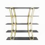 HANAH HOME Polica za knjige Adar Black Gold - slika 5