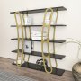 HANAH HOME Polica za knjige Adar Black Gold - slika 1