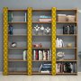 HANAH HOME Polica za knjige City 3 Walnut Yellow - slika 2