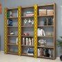 HANAH HOME Polica za knjige City 3 Walnut Yellow - slika 1