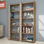 HANAH HOME Polica za knjige City 2 Walnut Cream - slika 1