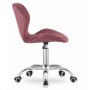 ModernHome Kancelarijska stolica Ferra sa točkovima dark pink Velvet - slika 2