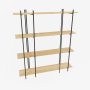 HANAH HOME Polica za knjige Moss Black Oak - slika 4