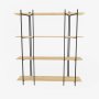 HANAH HOME Polica za knjige Moss Black Oak - slika 5