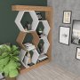 HANAH HOME Polica za knjige Artemis Walnut White - slika 2