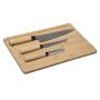FIVE FIVE DASKA SA 3 NOZA 35X25X4CM BAMBUS/INOX NATURAL - slika 1