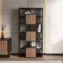 HANAH HOME Polica za knjige Monaco Black Light Walnut - slika 3