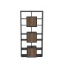 HANAH HOME Polica za knjige Monaco Black Light Walnut - slika 4