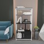 HANAH HOME Polica za knjige Valero White Anthracite - slika 1