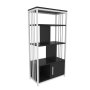 HANAH HOME Polica za knjige Valero Black White - slika 5