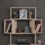 HANAH HOME Polica za knjige Box Light Oak - slika 3