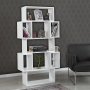 HANAH HOME Polica za knjige Box Shiny White - slika 1