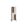 HANAH HOME Polica za knjige Sorrento Sapphire Oak White - slika 4
