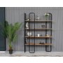 HANAH HOME Polica za knjige Sierra Atlantic Pine Black - slika 2