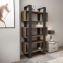 HANAH HOME Polica za knjige Reina Walnut Anthracite - slika 3