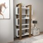 HANAH HOME Polica za knjige Reina Walnut White - slika 3