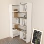 HANAH HOME Polica za knjige Poyraz White Walnut - slika 3