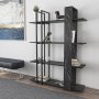 HANAH HOME Polica za knjige Onno Black White - slika 3