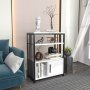 HANAH HOME Polica za knjige Letos White Black - slika 3