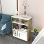 HANAH HOME Polica za knjige Letos White Gold - slika 3